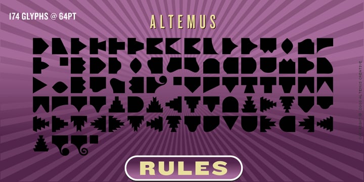 Altemus Rules Font Poster 2