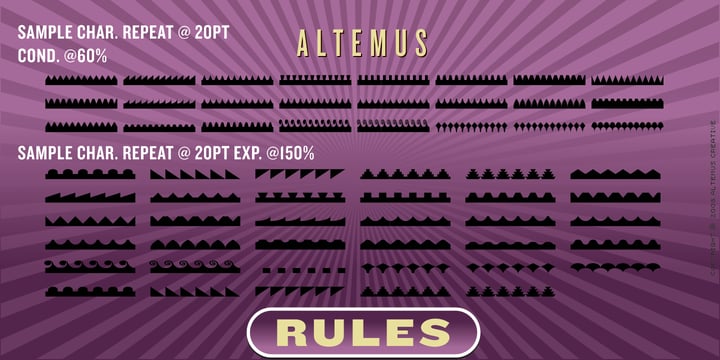 Altemus Rules Font Poster 5