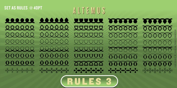 Altemus Rules Font Poster 14