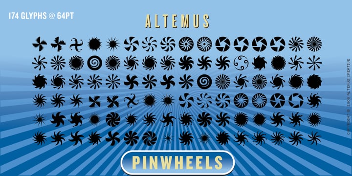 Altemus Pinwheels Font Poster 1