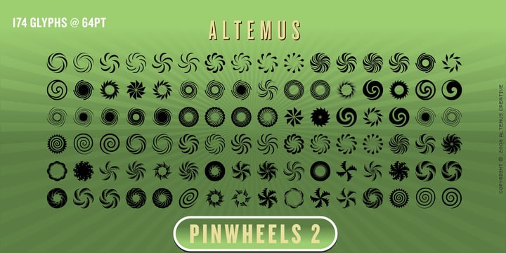 Altemus Pinwheels Font Poster 4
