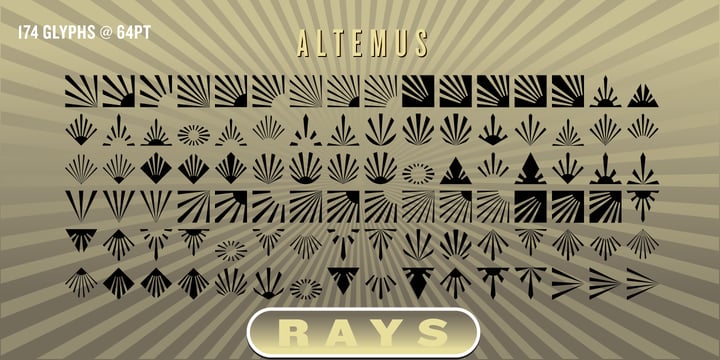 Altemus Rays Font Poster 1