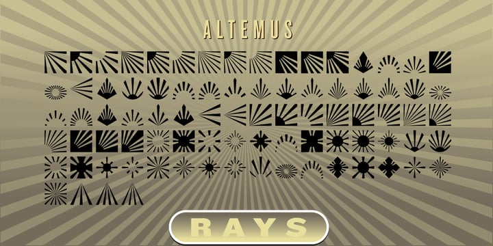 Altemus Rays Font Poster 2