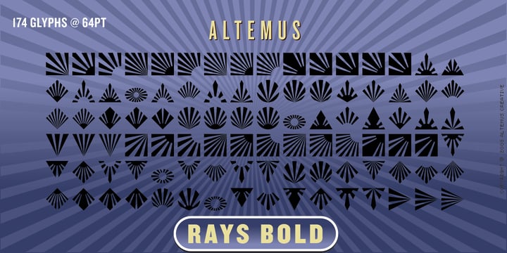 Altemus Rays Font Poster 3