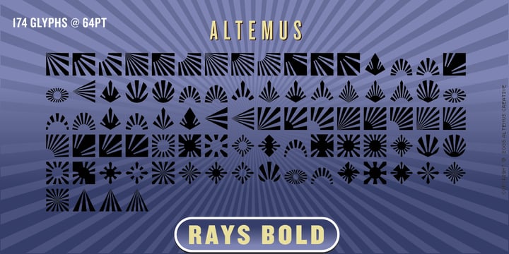 Altemus Rays Font Poster 4