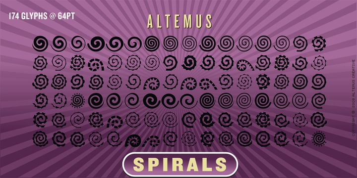 Altemus Spirals Font Poster 1