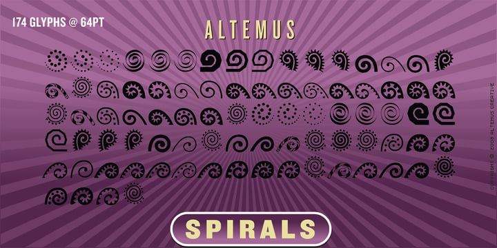 Altemus Spirals Font Poster 2