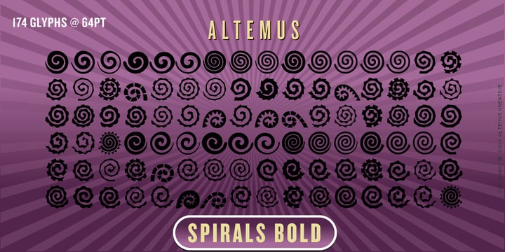 Altemus Spirals Font Poster 3