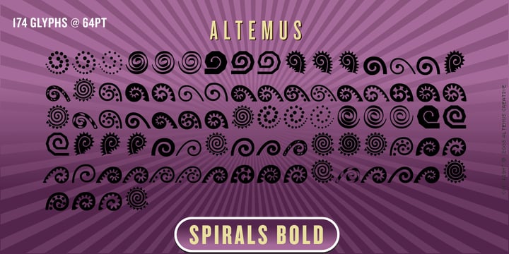Altemus Spirals Font Poster 4