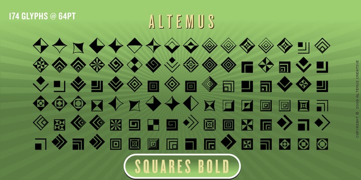 Altemus Squares Font Poster 3