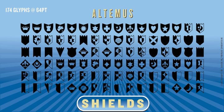 Altemus Shields Font Poster 1