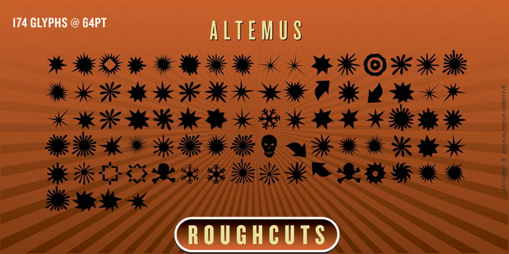 Altemus Roughcuts Font Poster 2