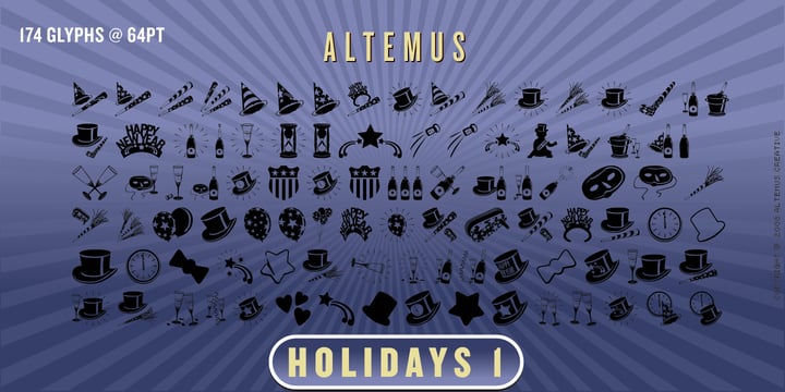 Altemus Holidays One Font Poster 1