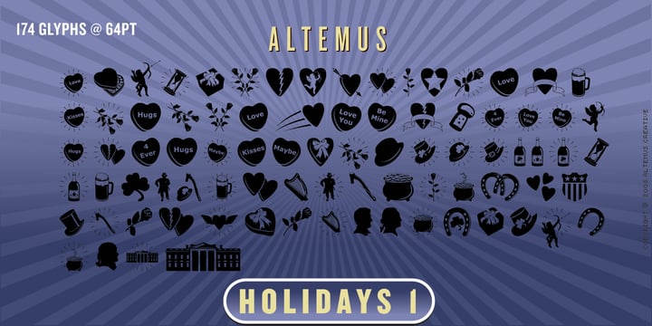 Altemus Holidays One Font Poster 2