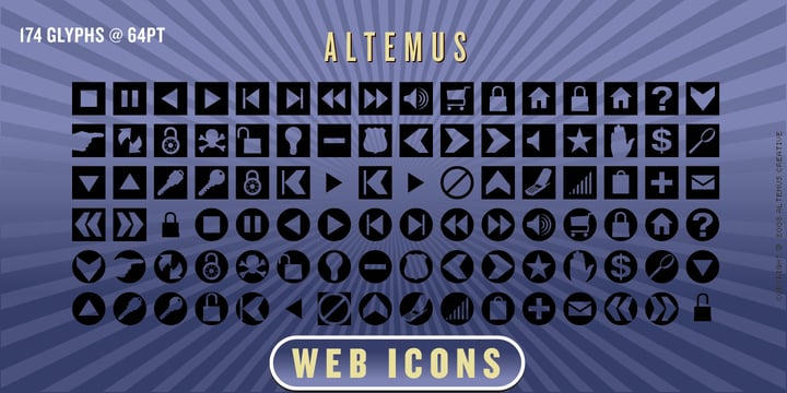 Altemus Web Icons Font Poster 1