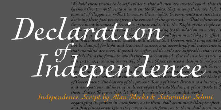 Independence Script Font Poster 1
