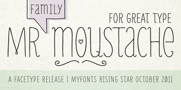Mr Moustache Font Poster 1