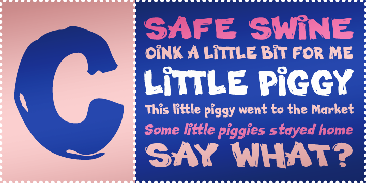 Little Piggy BTN Font Poster 1