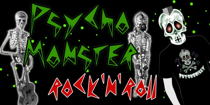 Psychomonster Font Poster 2