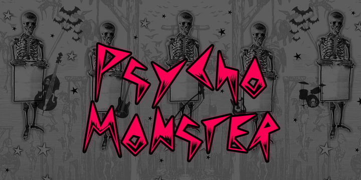Psychomonster Font Poster 1