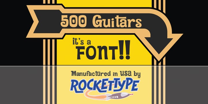 500 Guitars Font Poster 1