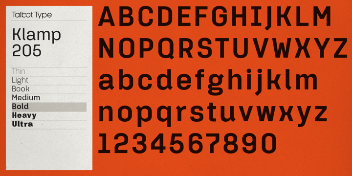 Klamp 205 Font Poster 6
