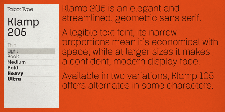 Klamp 205 Font Poster 4