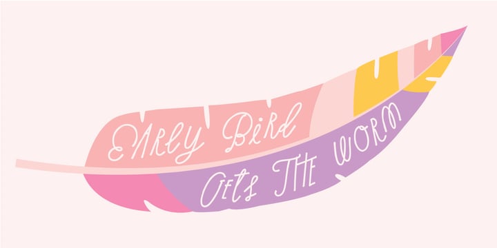 Whirly Birds Font Poster 7