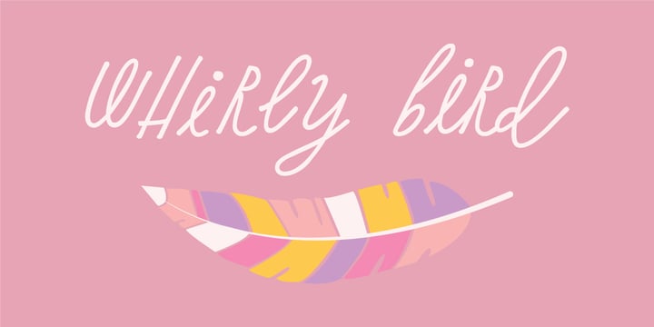 Whirly Birds Font Poster 1