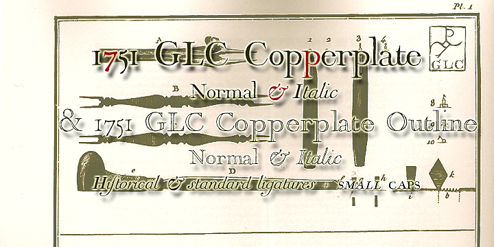 1751 GLC Copperplate Font Poster 3