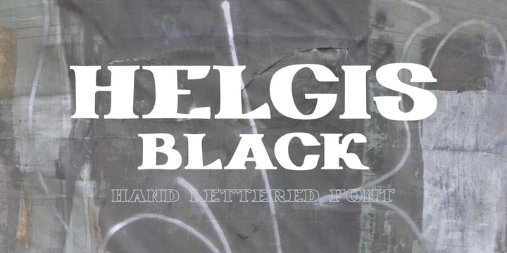 Helgis Black Font Poster 5