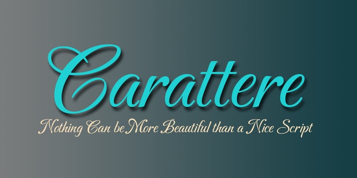 Carattere Font Poster 1