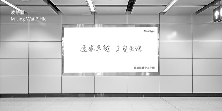 M Ling Wai P HK Font Poster 5
