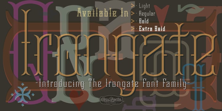 Irongate Font Poster 3