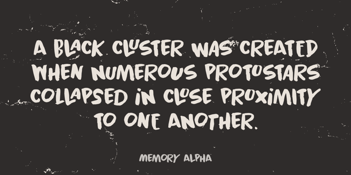 Black Cluster Font Poster 4
