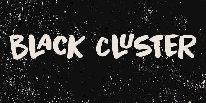 Black Cluster Font Poster 5