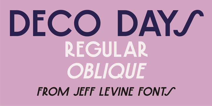 Deco Days JNL Font Poster 1
