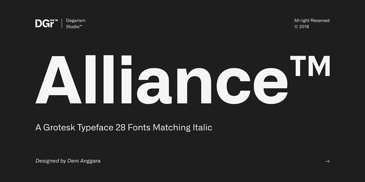 Alliance Font Poster 1