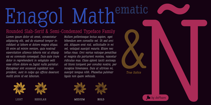 Enagol Math Font Poster 1