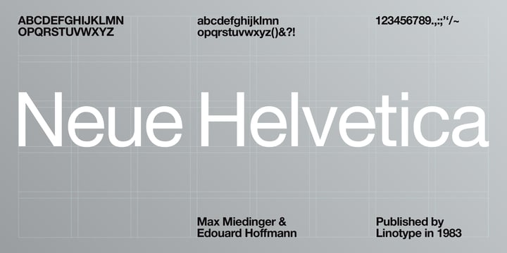 Neue Helvetica Font Poster 2