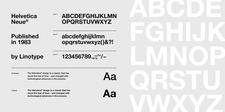 Neue Helvetica Font Poster 5
