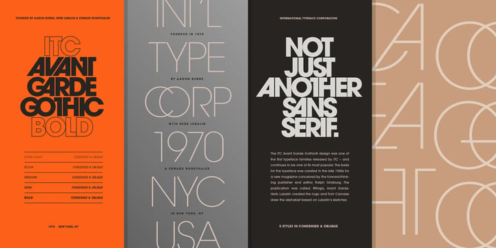 ITC Avant Garde Gothic Font Poster 2