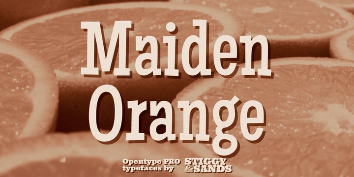 Maiden Orange Pro Font Poster 1