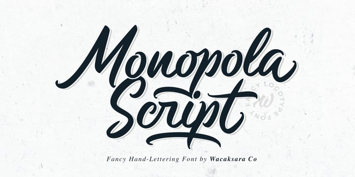 Monopola Script Font Poster 1