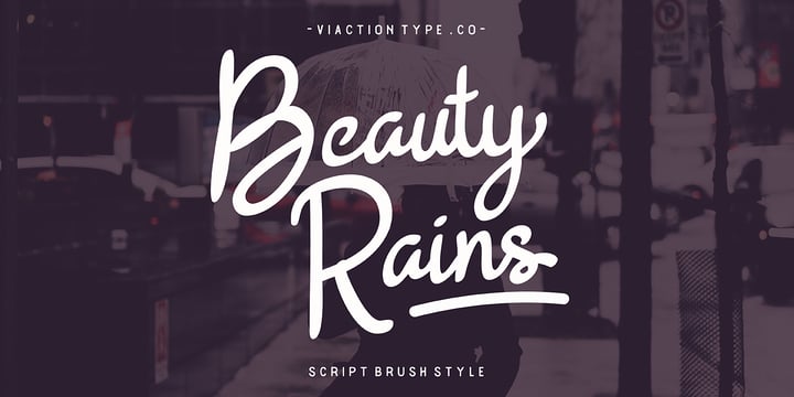 Beauty Rains Font Poster 7