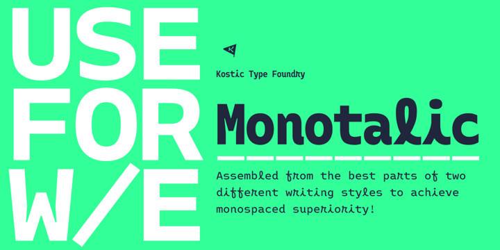Monotalic Font Poster 2