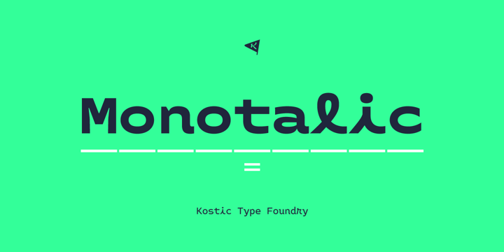 Monotalic Font Poster 1