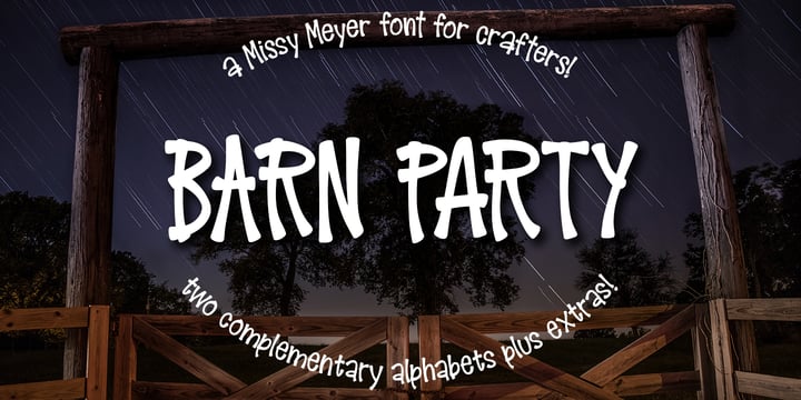 Barn Party Font Poster 1