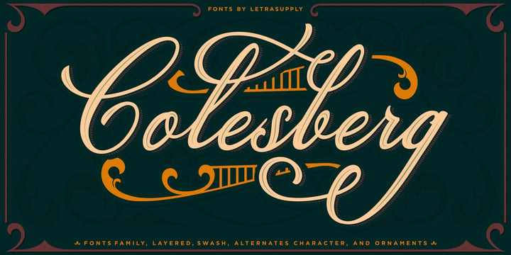 Colesberg Script Font Poster 5