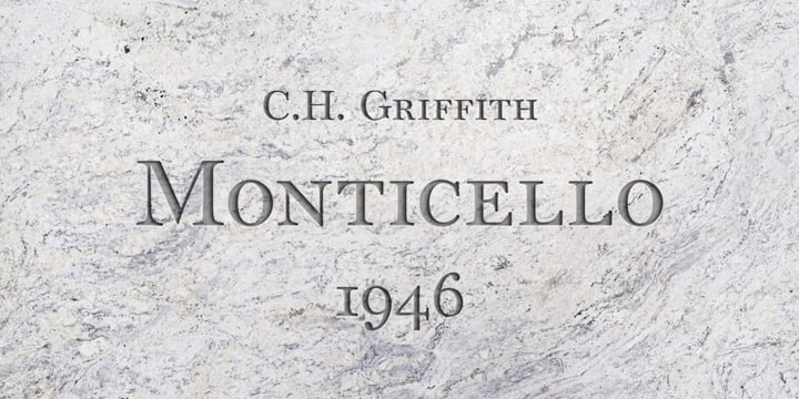 Monticello Font Poster 1